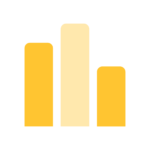 Bar chart icon representing data insights and analytics from isofy's network management dashboard.