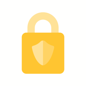 Padlock icon representing end-to-end data encryption